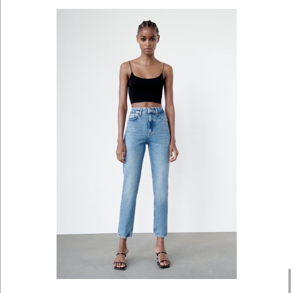 Zara high rise slim jeans